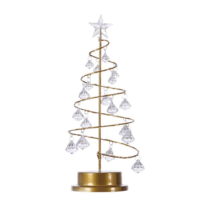 Christmas Crystal Tree Lamp Acrylic Crystal Pendant Christmas Decorative Desk