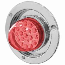 BFTP 4 Inch Watermelon Light Conversion Kit W/ Bezel & Adapter - Red Lens / Red LED