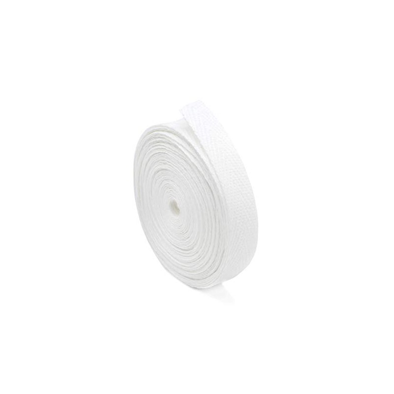 1.9cm Cotton Twill Tape - White - By Yard