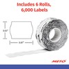 Meto Price Gun Labels, White 0.63" x 0.87" (16 x