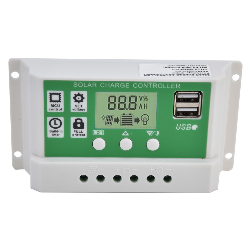 Smart Charge Controller Dual USB Solar Charging Panel PWM Control