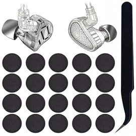 TENNMAK Replacement Dust Mesh Filter for KZ Earbuds,Black Color,20 Pieces
