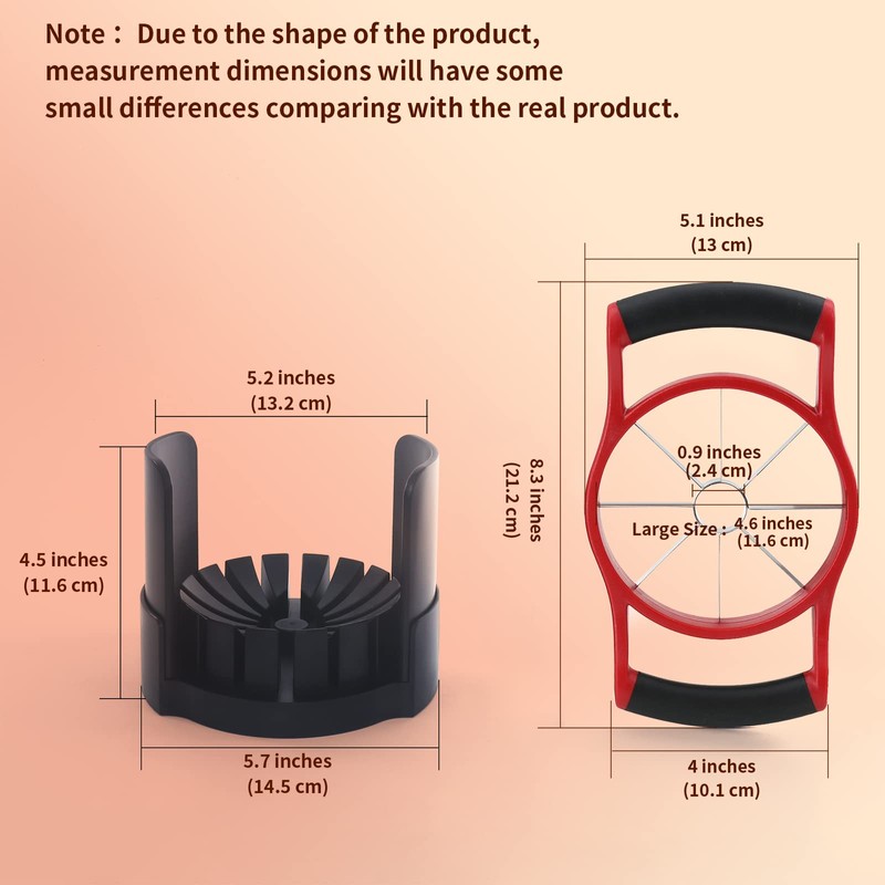 OOKUU Apple Slicer Corer, [Large Size] 8-Blade Heavy Duty Apple
