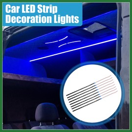 Motoforti 12V Car Interior 15 LED Strip Light 30cm Blue (Set of 8) Long-lasting