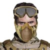 Airsoft Mask with Goggles, Foldable Half Face with Ear Protection