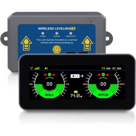 B-Qtech RV Leveling System, Camper Must Haves Smart Wireless Leveler for Travel Trailer Level Accessories, Easy Setup and APP-free, No Phone Required