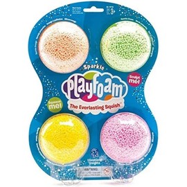 Educational Insights Playfoam Sparkle 4-Pack - Sensory Toys & Squishy Fidget Toys for Kids, Foam Blocks, Non Sticky Dough, Sensory Bin Filler Essentials & Classroom Activities, Gifts for Ages 3+