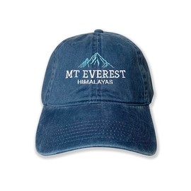 USmania Mt Everest Himalayas Embroidered Cap hat Baseball Cap Trip Mountain Climbing hat (US, Alpha, One Size, Navy)