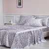 AiMay 4 Piece Queen Size Satin Bed Sheet Set Deep