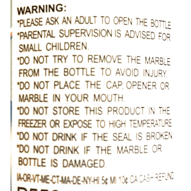 Ramune Carbonated Soft Drink 6.76 Fl Oz(Original Flavor) 6 Pack