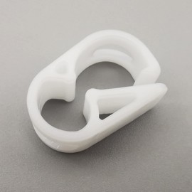 JIUMEI 10PCS Plastic Tubing Clamps Unadjustable Flow Control Shut Off Tube Clip Laboratory Industrial Hose Pinch Valve - White