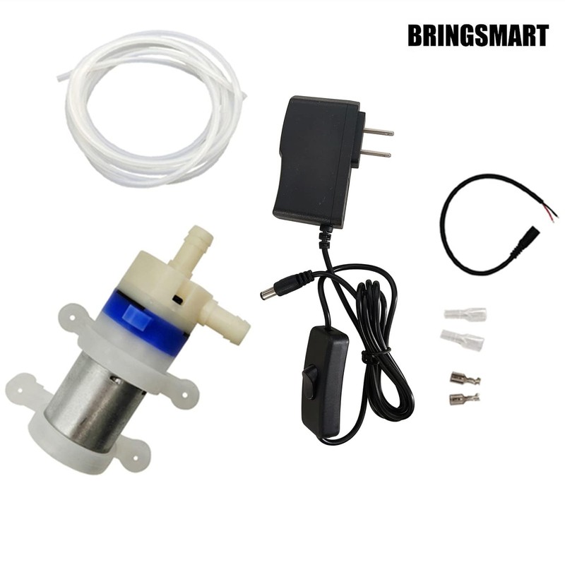 BRINGSMART Mini 12V Food Grade Water Pump 19GPH Low Noise