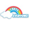 I Hate Everyone Happy Rainbow Sticker Decal Notebook Car Laptop