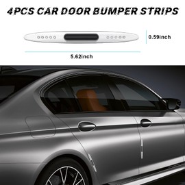 Suvnie 4 PCS Car Door Edge Guard Protectors, Anti-Collision Silicone Auto Door Edge Trim Strip, Electrostatic Eliminating Strip with Air Bag, Universal Vehicle Exterior Accessories (Transparent)
