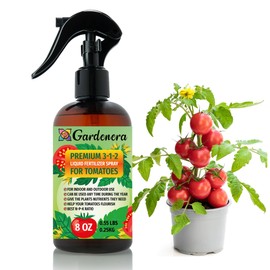 Gardenera Proffesional Tomato Spray Fertilizer Mist for Home Gardening | 3-1-2 Gentle Blend Mist for Healthy Leaves & Growth | Essential Nutrients for Tomatoes - 8oz