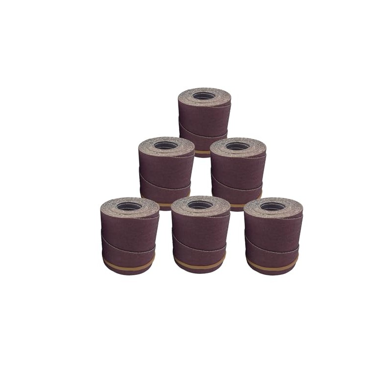 Pre-Cut Sandpaper Rolls | 120 Grit | 6 Pack |