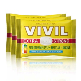 VIVIL Extra Strong Zitronenmelisse, 5 x 3er Pack, extra starke Pastillen mit Zitronenmelissegeschmack, zuckerfrei & vegan, 15 x 25g