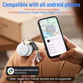 Bluetooth Tracker for Android, Item Finder Work with Google Find My Device App, Keys Finder and Item Locator for Keys Wallet Bags Pets ONLY Android, Smart Tracking Tag for Luggage, Backpack