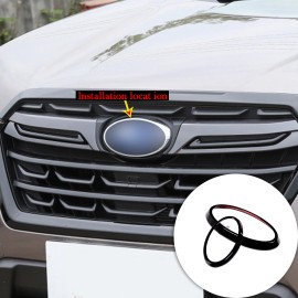 klend-cartrim Black Front & Rear Car Logo Emblem Badge Ring Cover For Subaru Forester  2022 US