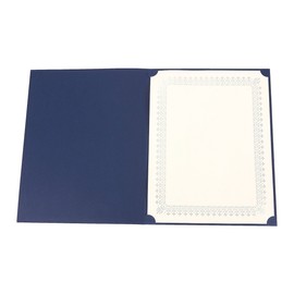 Certificate Holder, Diploma Cover (12-Pack) - Elegant Document Covers for Award Certificates (Blue/Silver) - Fits Size A4 Documents (21.0 x 29.7 Centimetres)