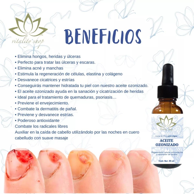 Vitality Shop Aceite Ozonizado Antioxidante Regenerador Elimina Manchas