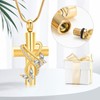 Butterfly Cross Urn Necklace - Cremation Jewelry for Ashes, Men