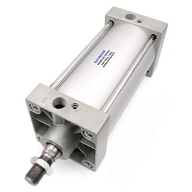 Baomain Pneumatic Air Cylinder SC 100 x 250 PT1/2; Bore: 4", Stroke: 10"; Screwed Piston Rod Dual Action