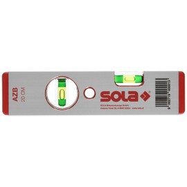 Sola 1010101"AZB 20" Spirit Level, Red, 20 cm