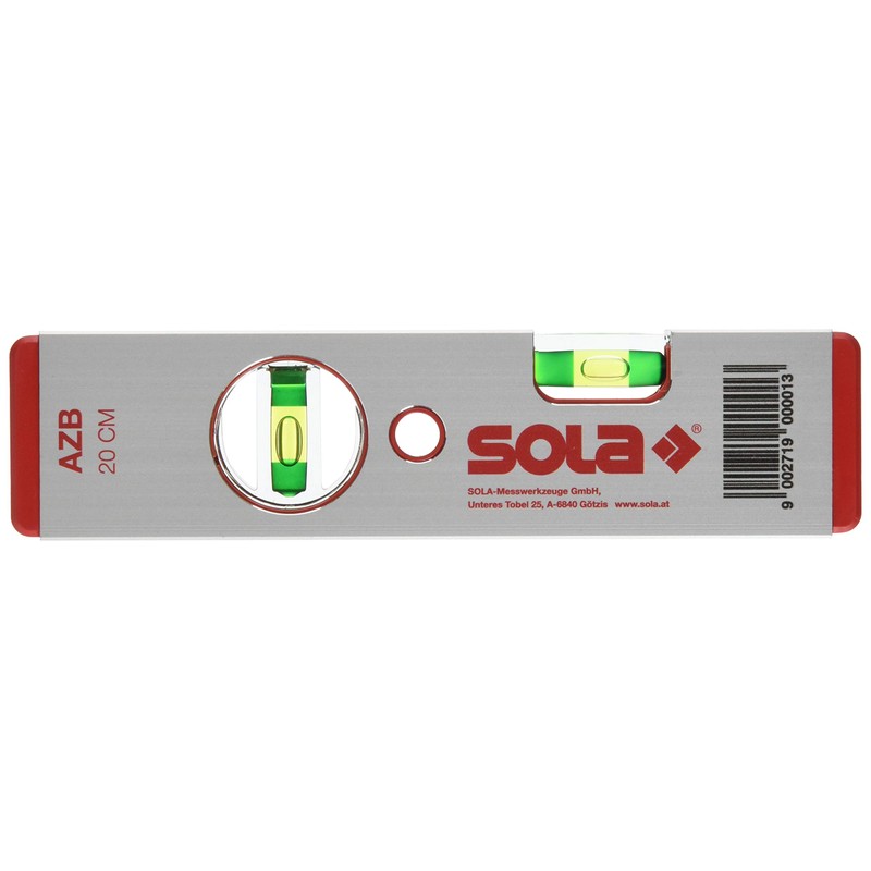 Sola 1010101"AZB 20" Spirit Level, Red, 20 cm