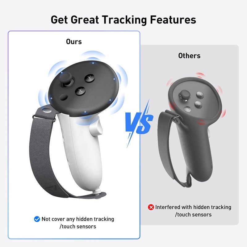 PRISMXR Controller Grips Compatible with Meta/Oculus Quest 3S/ Quest 3,