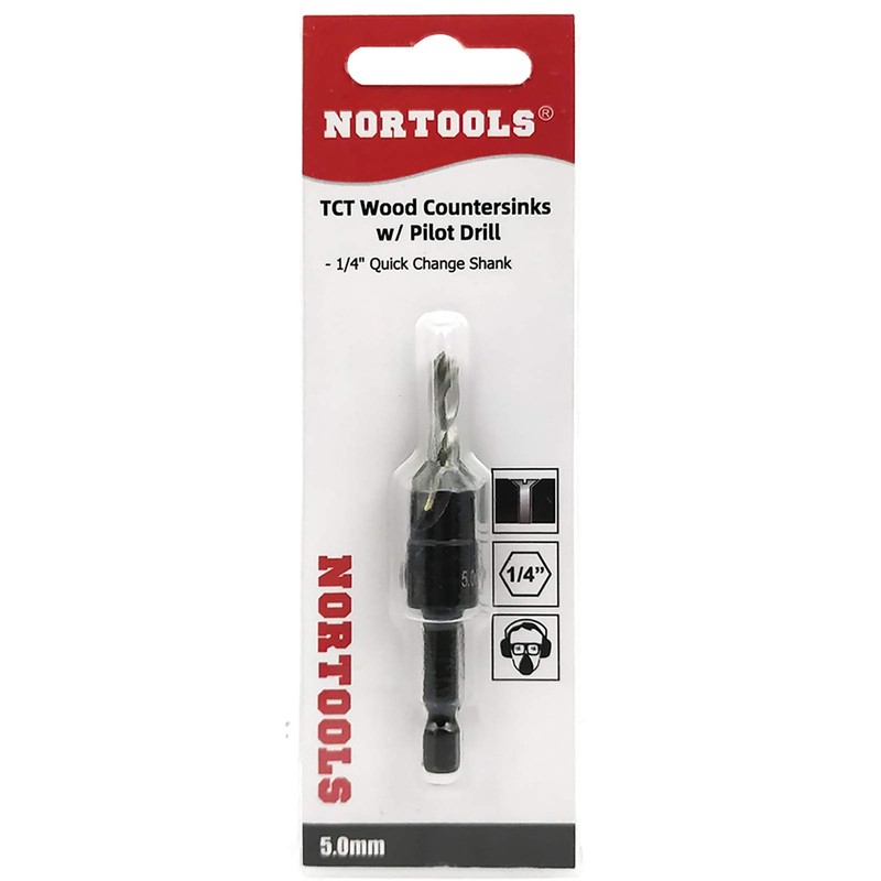 NORTOOLS Countersink Bit TCT Wood Drills Woodworking Chamfer Counter with