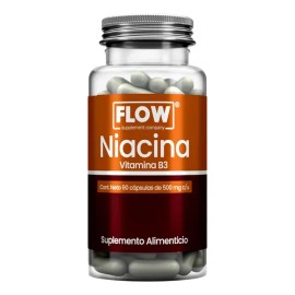 Niacina Vitamina B3 90 Cápsulas De 500 Mg Flow