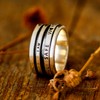 Boho-Magic 925 Sterling Silver Spinner Fidget Ring for Women I