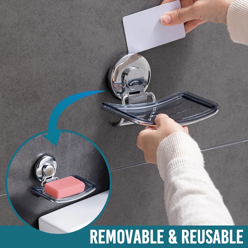 TAILI Soap Dish with Drain for Bathroom, Max Hold 5