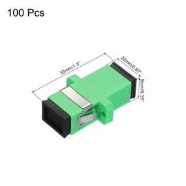 sourcing map Fiber Optical Coupler SC-SC/APC, Single Mode Simplex Adapter, SC-SC/APC, for Network Internet Connector, 100pcs
