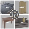 MEMOFYND 4 Pieces Adjustable Headboard Stopper, Bed Gap Filler, Bed