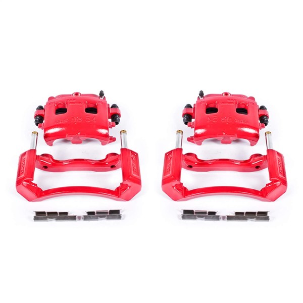 Power Stop Front S4832 Pair of High-Temp Red Powder Coated Calipers