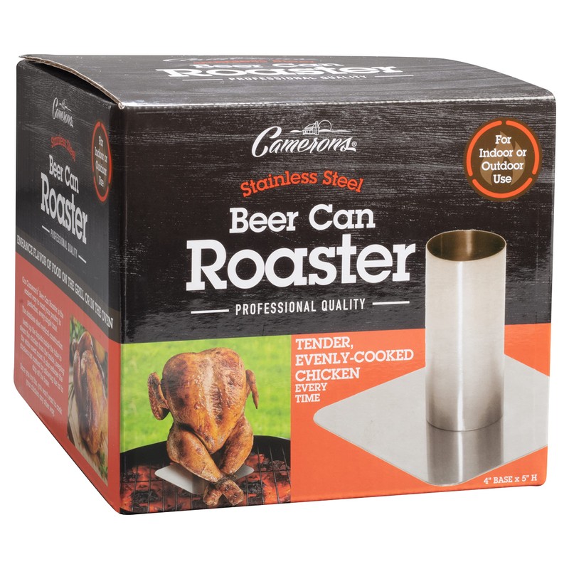 Camerons Christmas Beer Can Roaster - Stainless Steel BQQ Grill