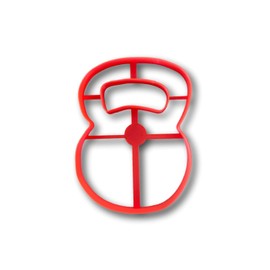 Kettle Bell Weight Outline Cookie Cutter (6 inches)