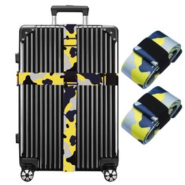 XioioiX Luggage Straps for Suitcases TSA Approved Easy Pack Organized Suitcase Strap, Luggage Strap, Luggage Belt Strap, Bag Straps for Luggage. Buckle Straps Travel Accessories (Camo)