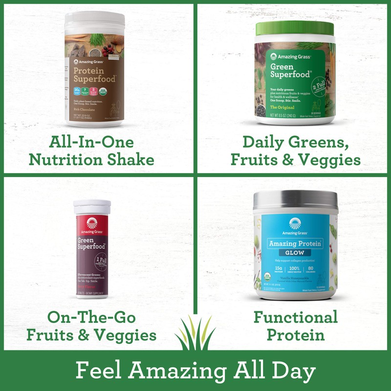 Amazing Grass Electrolyte Tablets, Fizzy Greens Water Flavoring Tablet with
