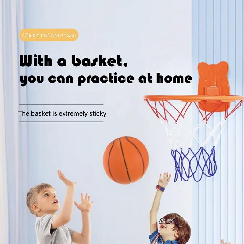 Silent Basketball with Net and Hoop, 2025 Upgrade Foam Indoor