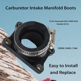 Amavoler Carburetor Intake Manifold Boots Aftermarket Parts Fit for Kawasaki KX65 2000-2022 Models KX 65.OEM#:16065-1366.