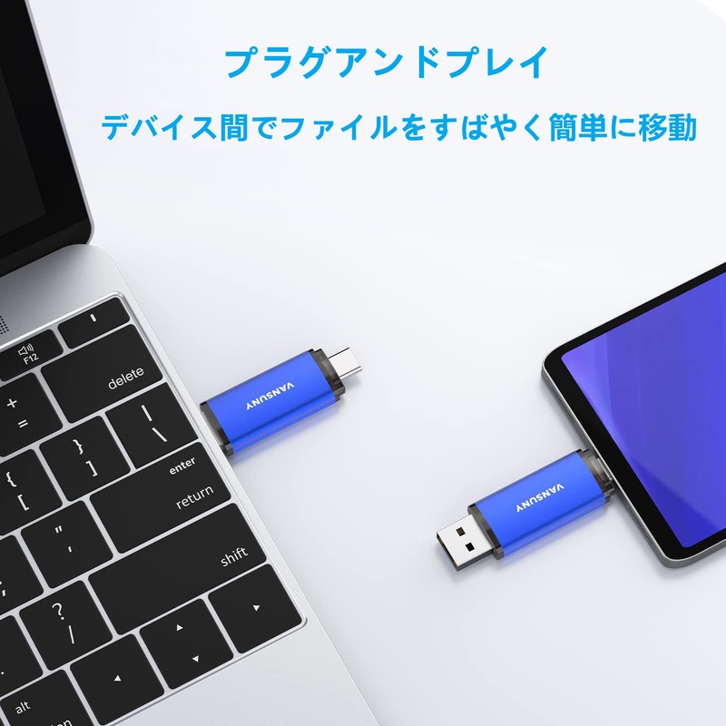 Vansuny 5 Pack 32GB USB Flash Drive Type C Memory
