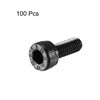 sourcing map M3x12mm Screw Cap Point Hex Socket Screws Bolts