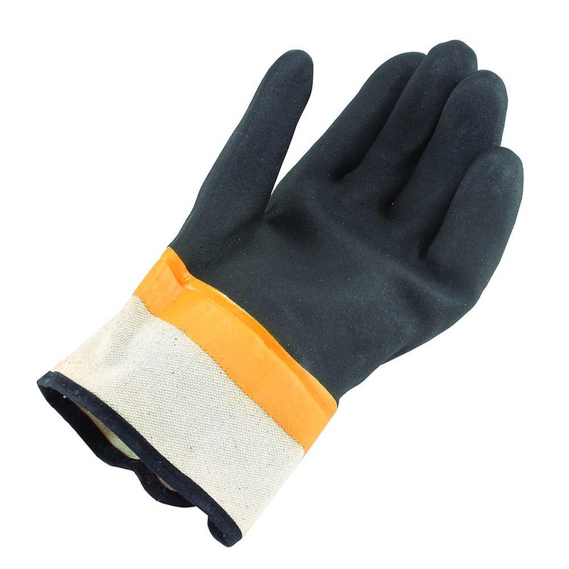 Galeton Viper XL Double Coated PVC Gloves Safety Cuff Black