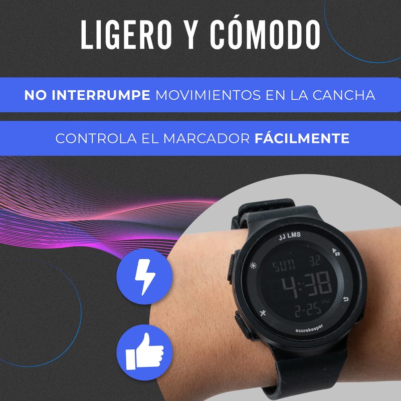 JJ LMS Scorekeeper Digital Watch, for Tennis, Padel, Pickleball, Score