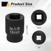 sourcing map 4 Point Square Socket 1/2" Drive 18mm Metric