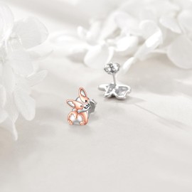 Corgi Earrings Sterling Silver Corgi Gifts for Corgi Lovers Puppy Dog Jewelry for Girls Women