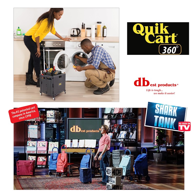 dbest products Quik Cart 360 Four Wheeled Rolling Crate Teacher